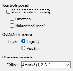 Obrázek dialogového okna Možnosti CTL