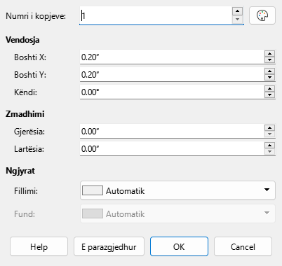 Duplicate dialog