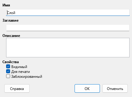 Insert layer dialog