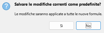 Finestra di dialogo Salva predefinito