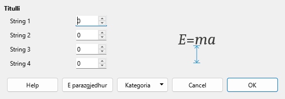 Spacing Dialog