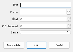 Dialogové okno Vodoznak