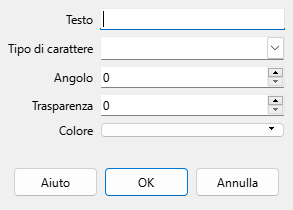 Finestra di dialogo Filigrana