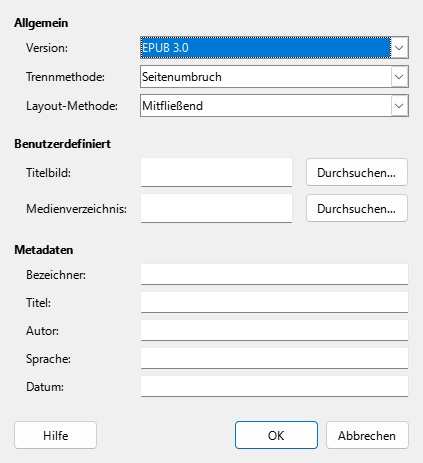 Dialog EPUB-Export